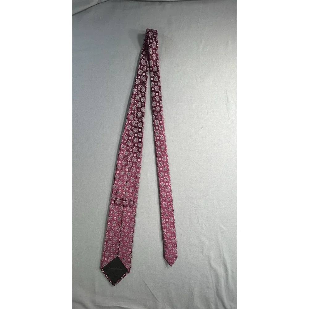 Ermenegildo‎ Zegna Floral Burgundy Men's  Dress Tie